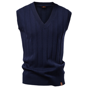 knitted 背心休闲针织坎肩马甲Men vest V领毛衫 2025秋冬欧美男士