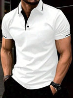 Men's Polo Shirt2026 Summer European and American men's sporty casual polo shirt, large-sized short-sleeved polo shirt thumbnail 7