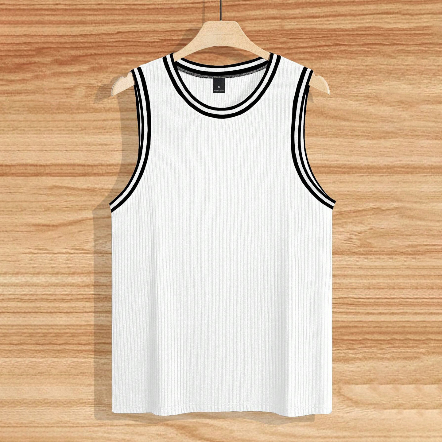 2026夏季新款欧美男士背心拼接撞色运动健身宽松跑步T恤Men vest