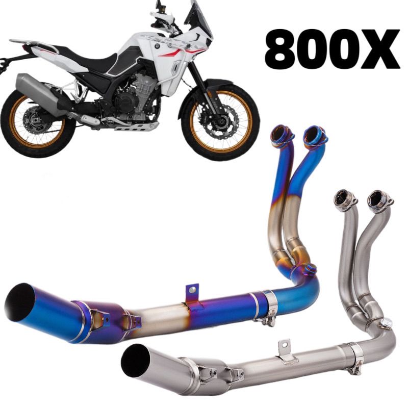 摩托车机车改装凯越ADV 800X钛合金前段排气 无损安装2024年