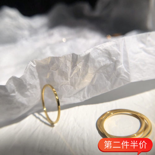 满3减5】woo欧美极细简约素圈