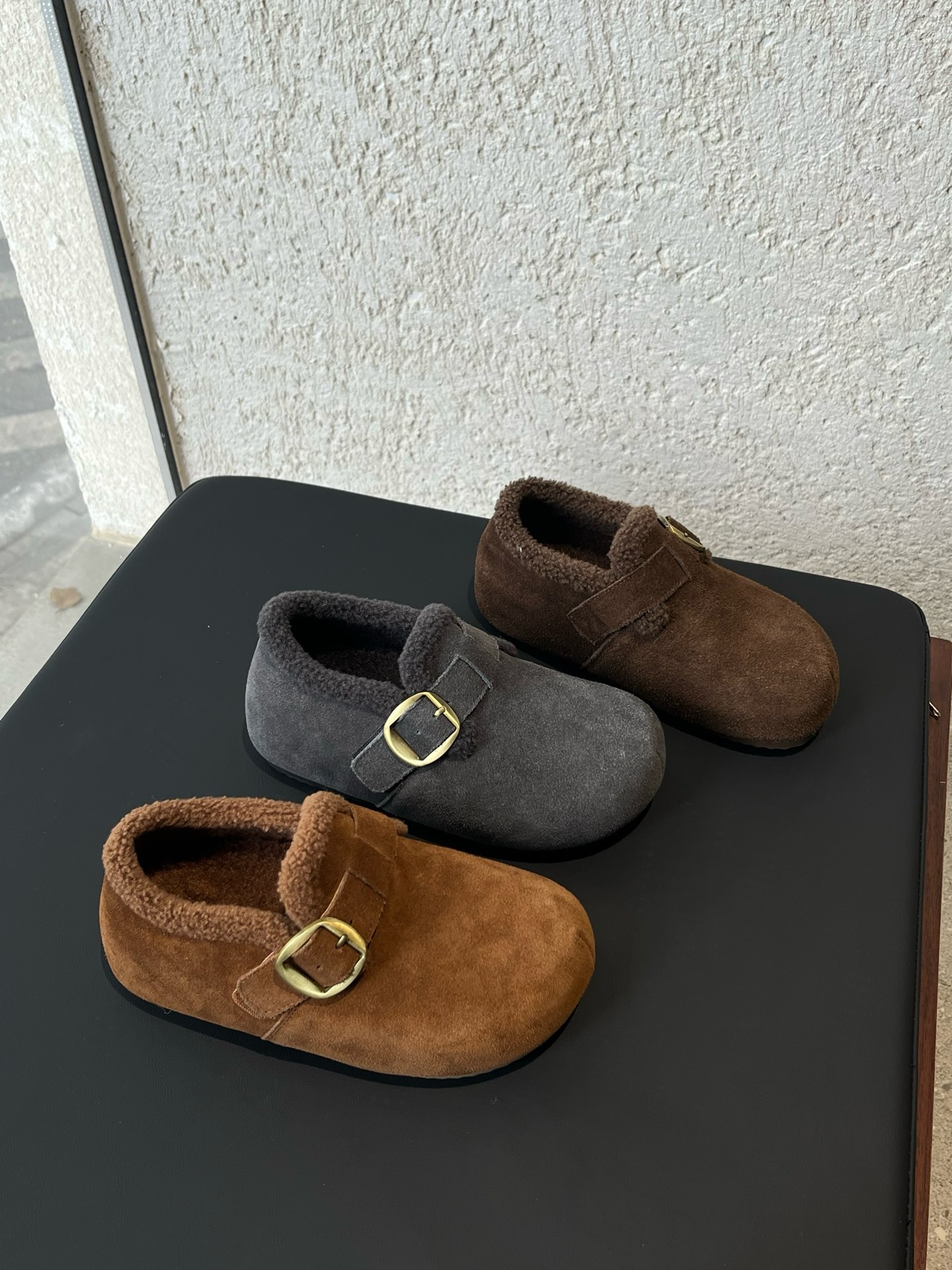 MONIZ/陌尼斯内增高加绒勃肯鞋女冬季保暖毛毛鞋休闲厚底棉鞋女鞋