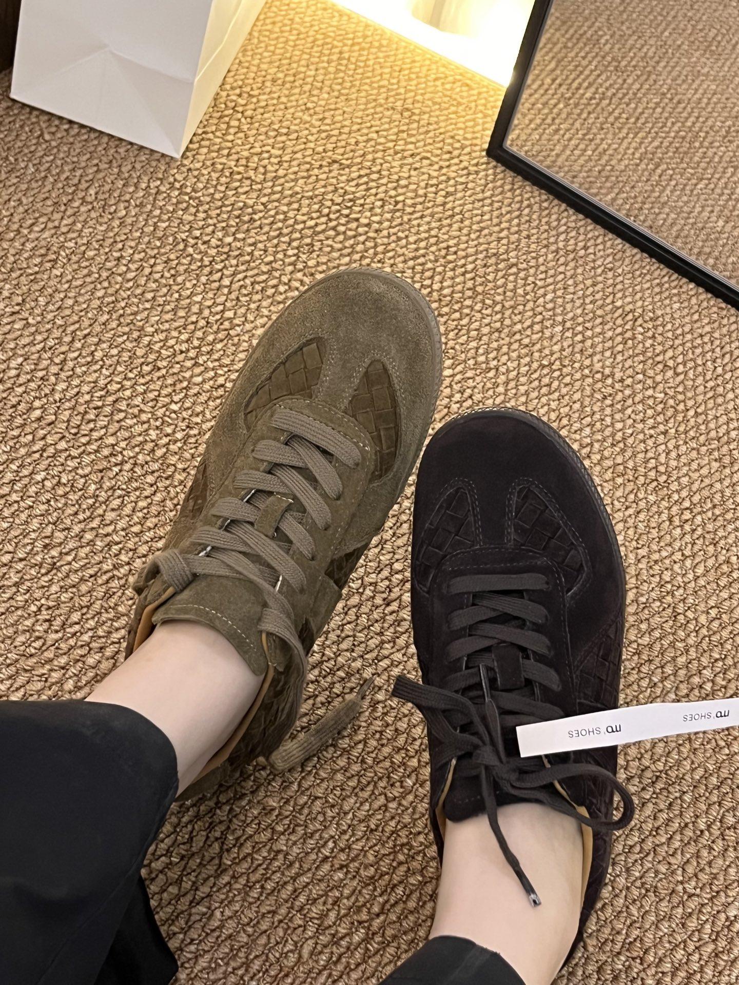 mo² /陌尼斯2025新款秋季真皮厚底复古系带设计休闲百搭德训鞋女,女鞋,时尚休闲鞋,淘宝优惠券,粉丝福利购,淘宝优惠卷