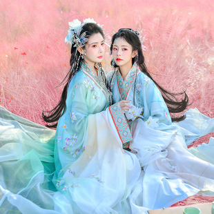 原创汉服女十二花神系列新款 杏韵 重工刺绣战国袍 如梦霓裳