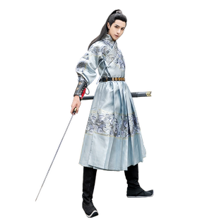 【水龙吟】如梦霓裳原创明制汉服男女飞鱼服织金贴里帅气龙纹贴里