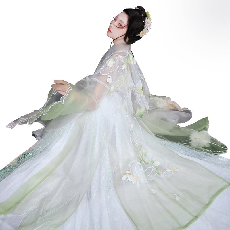 【如梦霓裳丨清漪芙蕖 】原创汉服齐腰襦裙大袖吊带仙女唐制夏季