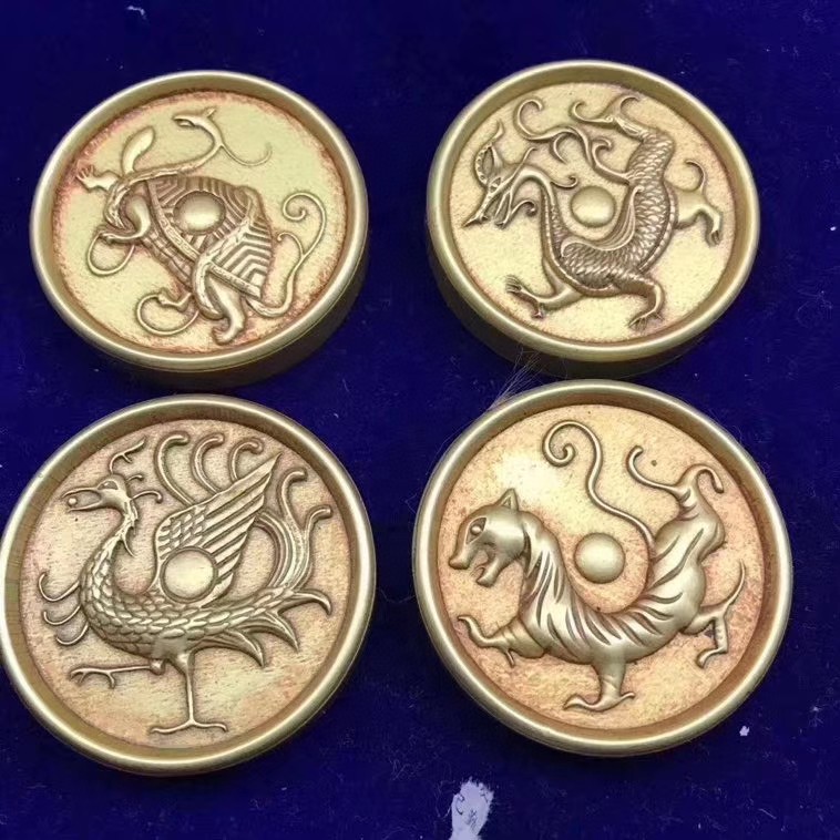 摆件镇宅五帝钱十二生肖大号青龙白虎朱雀玄武四神兽招财门厅玄关