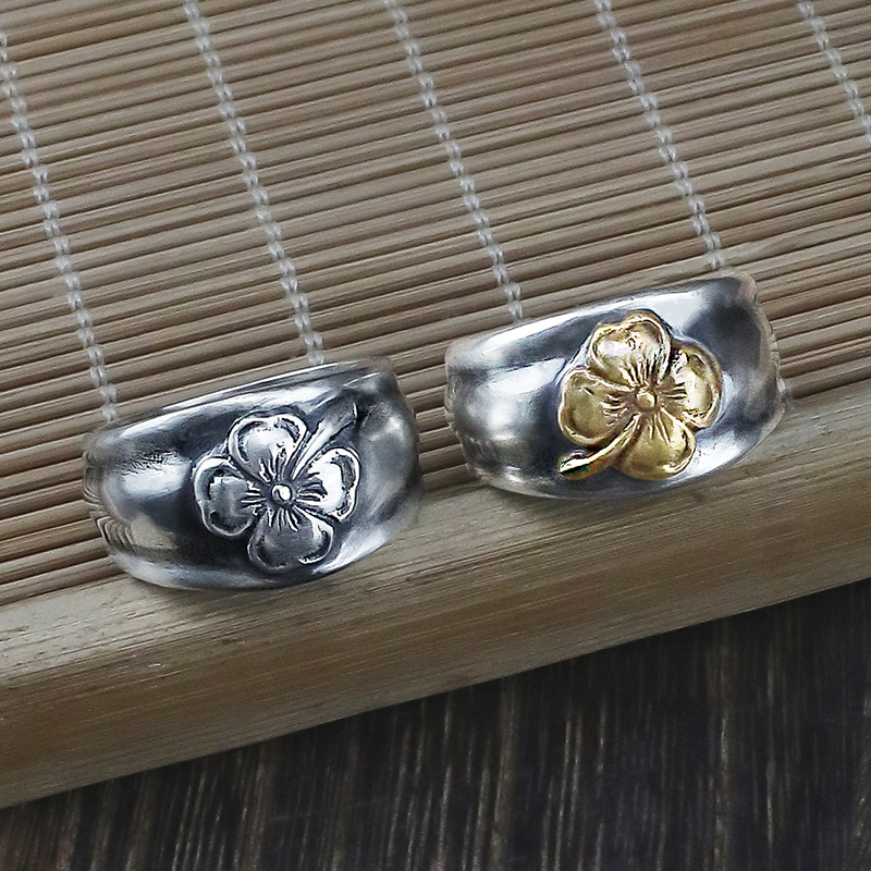 FCFATECO经典幸运四叶草戒指环