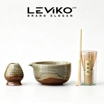 leviko日式抹茶工具陶瓷抹茶碗百本立茶筅立复古宋代点茶器茶道