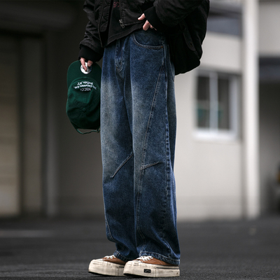 13OZ解构设计弯刀牛仔裤男