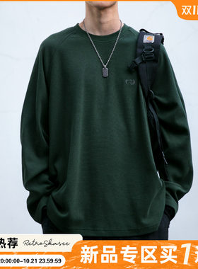 纯色日系潮牌宽松长袖卫衣