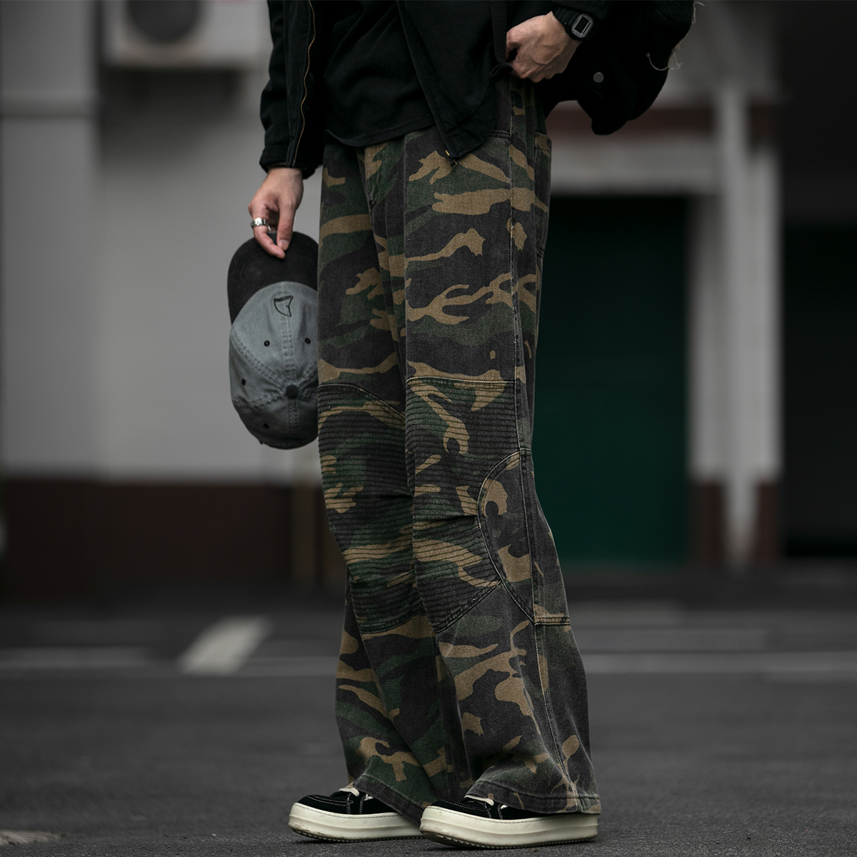 长裤宽松日系潮牌迷彩工装裤