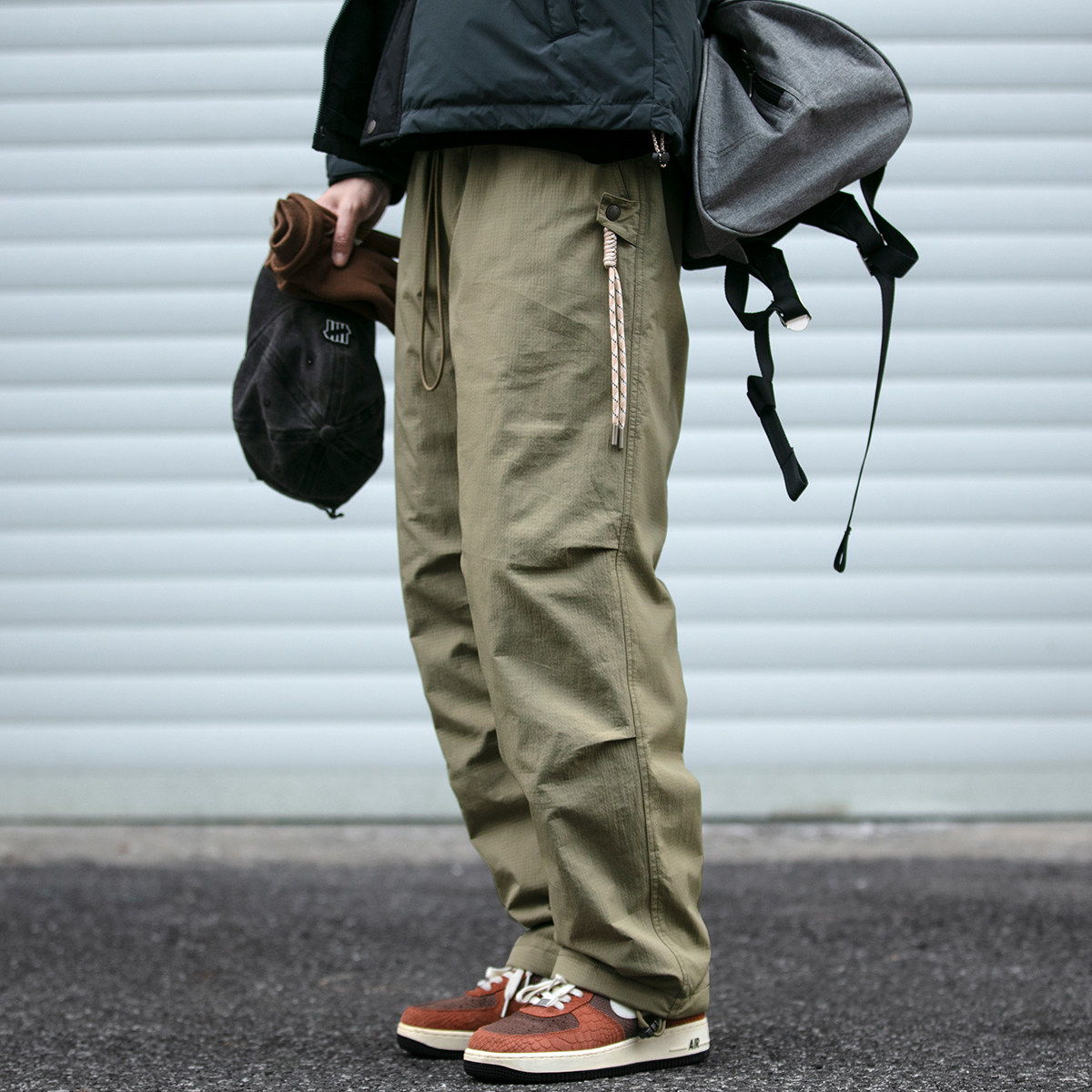 冬季户外登山滑雪羽绒裤男潮牌宽松大码御寒保暖加绒外穿工装裤潮,男装,羽绒裤,淘宝优惠券,粉丝福利购,淘宝优惠卷