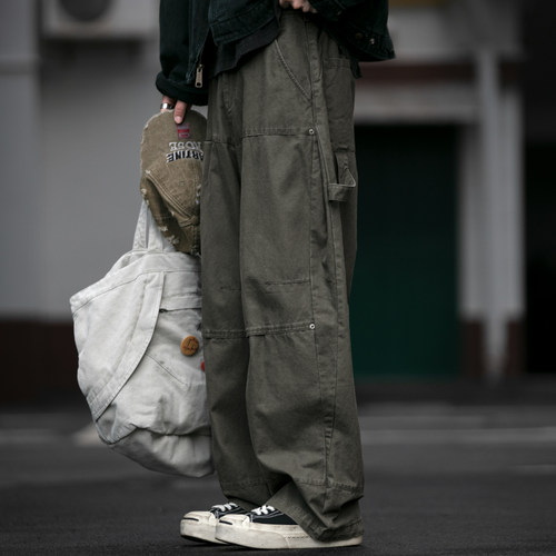 长裤宽松日系潮牌伐木工装裤