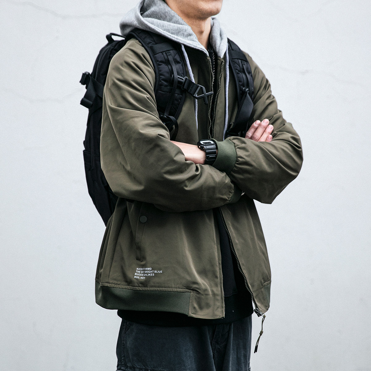 日系潮牌2024春季新款假两件连帽棒球服外套男宽松情侣飞行员夹克,男装,夹克,淘宝优惠券,粉丝福利购,淘宝优惠卷