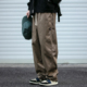 新款 直筒裤 工装 春秋季 裤 男潮牌宽松简约基本款 百搭抽绳休闲长裤 潮