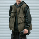 山系户外机能羽绒马甲男冬季多口袋90白鸭绒宽松保暖工装内搭外套