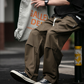 宽松休闲裤 冰丝西裤 男日系潮牌凉感机能工装 裤 夏季 户外直筒伞兵裤