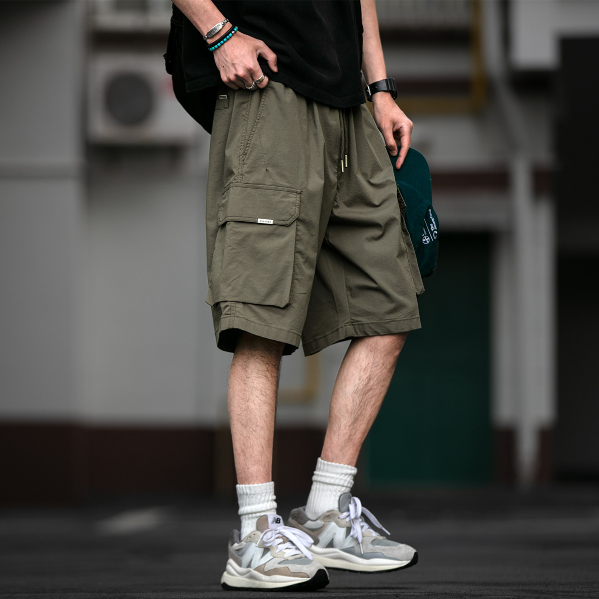 夏季户外轻量化弹力棉质工装短裤男夏季轻薄透气宽松抽绳五分中裤,男装,休闲裤,淘宝优惠券,粉丝福利购,淘宝优惠卷