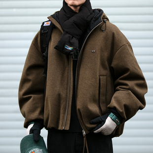 90白鸭绒连帽羽绒服男女可穿冬季加厚保暖定制呢料高级感防风外套