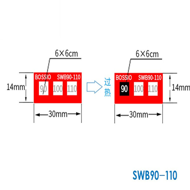 三格测温纸 变色示温贴片温度试纸感温胶贴SWB90-110 80-100 120,五金/工具,测温仪,淘宝优惠券,粉丝福利购,淘宝优惠卷