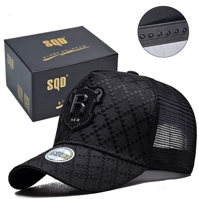 高顶帽子男新款网眼透气秋冬男士棒球帽韩版潮百搭户外防晒男帽