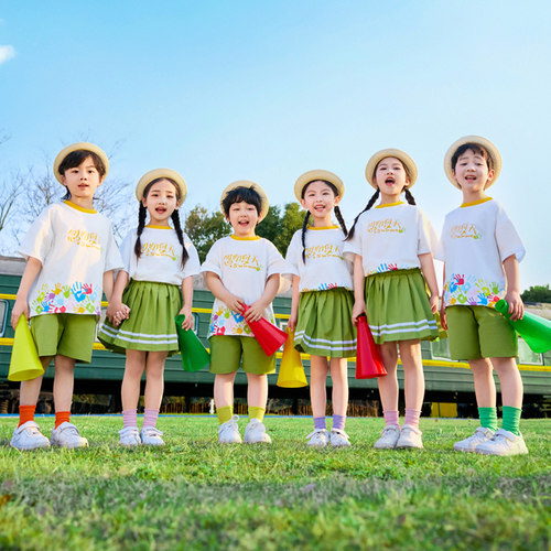 六一儿童啦啦操演出服幼儿园服合唱舞蹈服小学生运动会开幕式班服