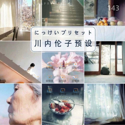 川内伦子日系淡色风格人像像素蛋糕Lightroom调色LR预设包PS滤镜
