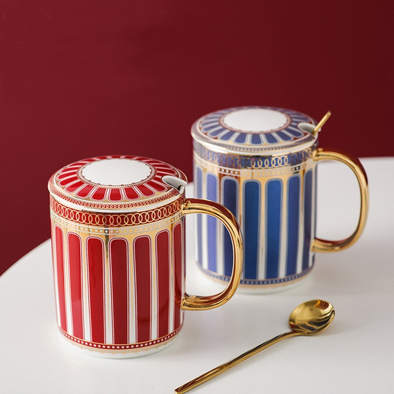 350ml马克杯陶瓷欧式宫廷风情侣