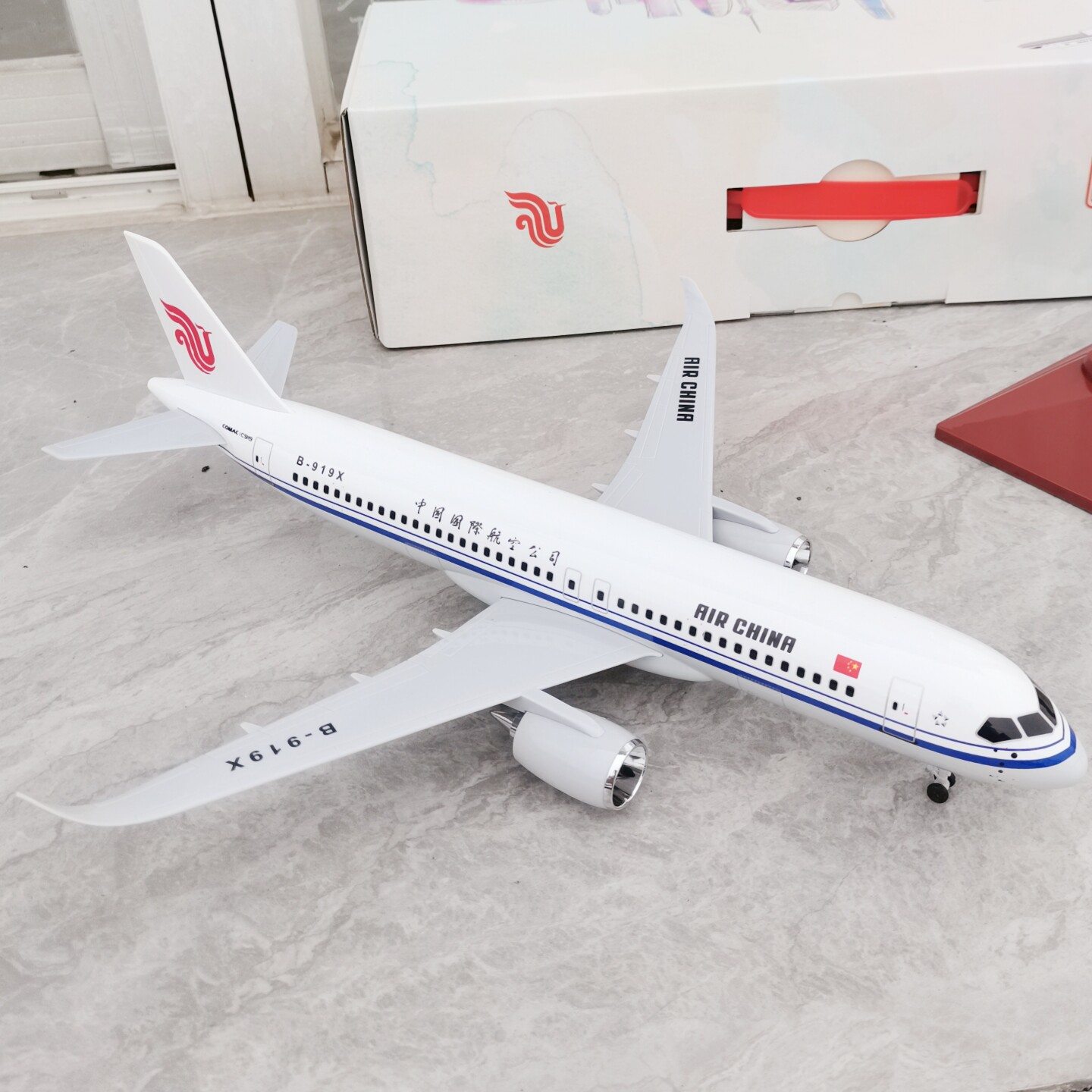 大号C919金属仿真客机模型