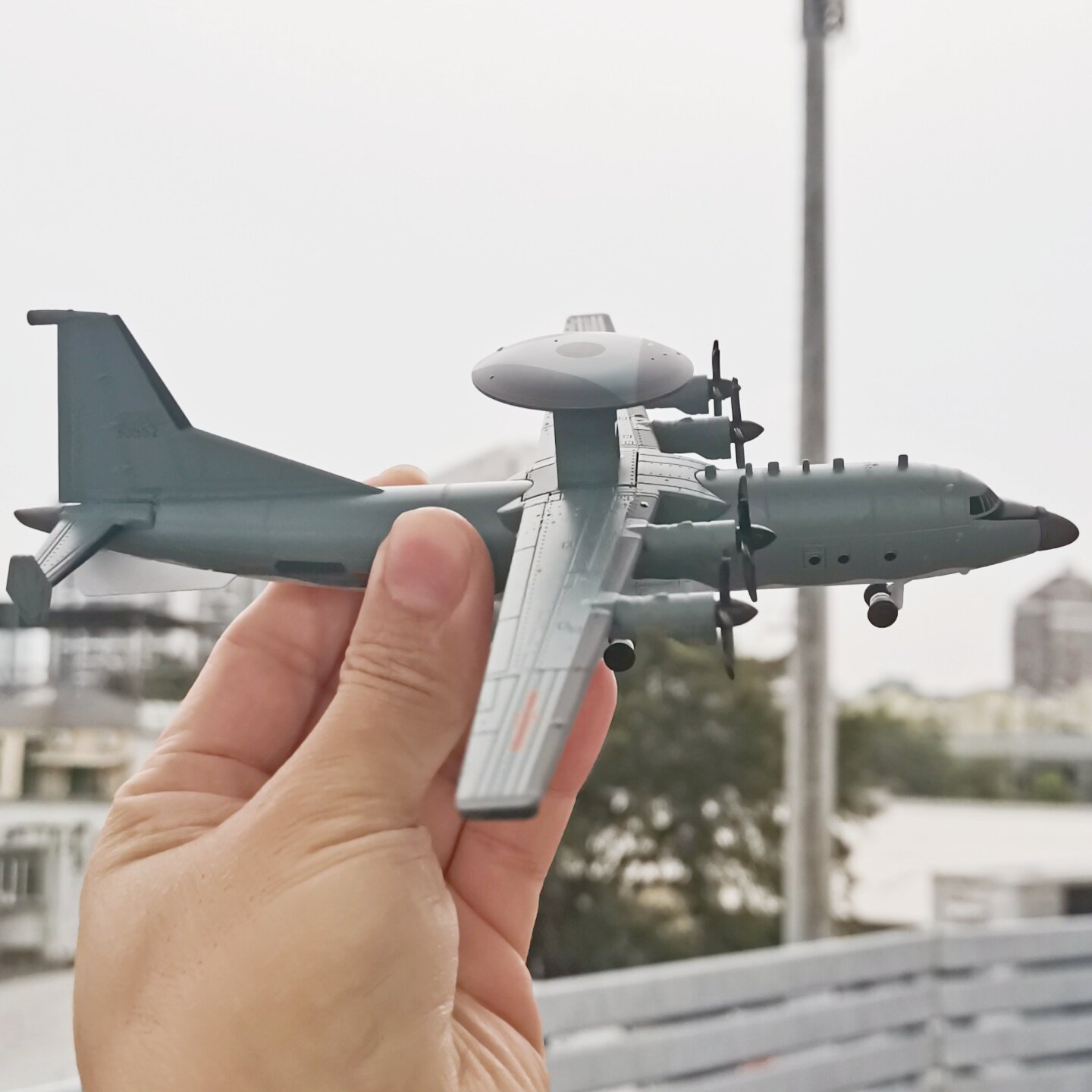 空警500军用飞机模型合金仿真预警机模型收藏摆件儿童玩具1:200