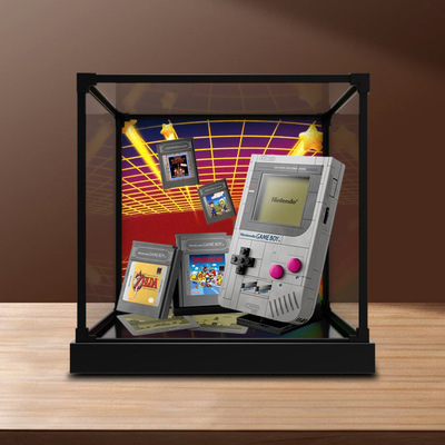 适用超级马力欧72046GameBoy游戏机拼装积木防尘罩合金框架收纳盒