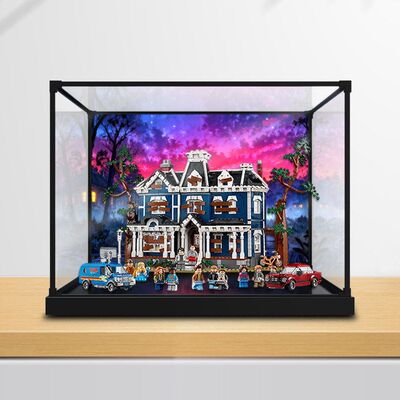 适用11370怪奇物语克里尔之家积木模型合金框架防尘罩高清收纳盒