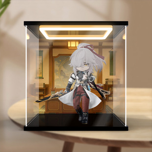 适用星穹铁道景元可动人偶展示盒星铁景元手办亚克力回型灯收纳盒