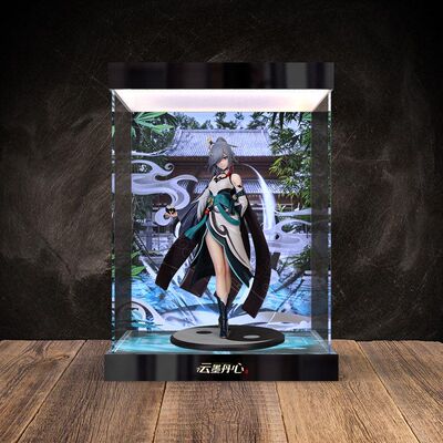 适用Myethos 绷坏3 符华 云墨丹心 手办亚克力防尘罩灯箱款收纳盒