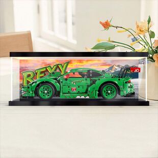 适用乐高42224保时捷911GT3赛车积木模型防尘罩亚克力灯箱收纳盒