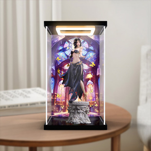 适用BearPanda 鬼刀 风铃 邂逅 手办模型防尘罩亚克力回灯收纳盒