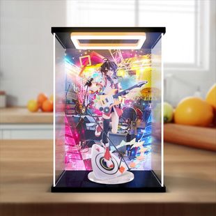 适用镜色协响 乐正绫 初见Ver.高透手办防尘罩回型灯亚克力收纳盒