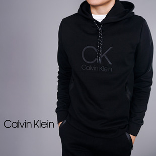百搭休闲运动连帽套头卫衣现货 时尚 美国Calvin Klein男ck春秋新款