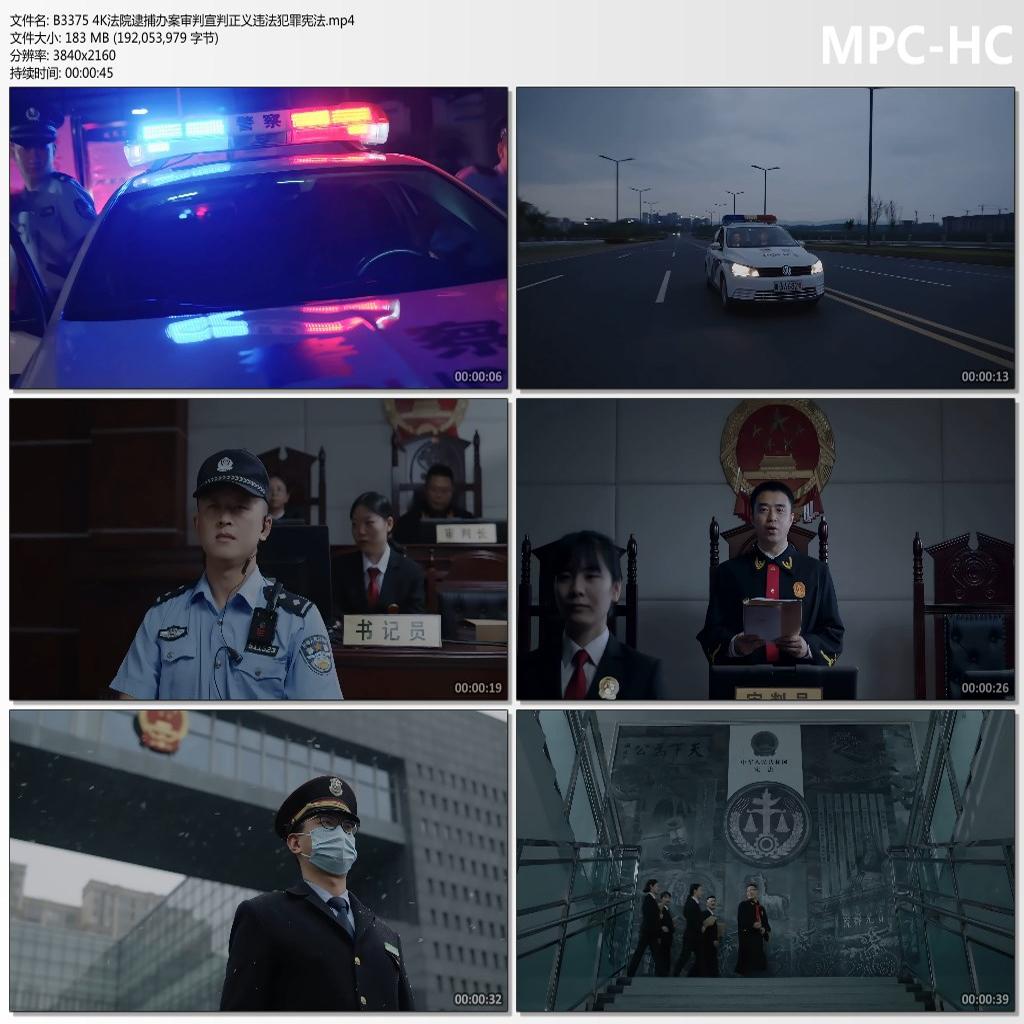 法院逮捕办案审判宣判正义违法犯罪宪法 4K视频素材