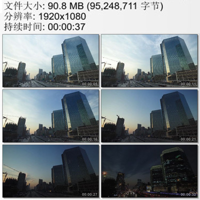 城市入夜华灯初上 塔吊建筑施工 延时摄影 高清实拍视频素材