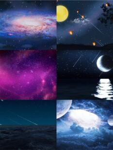 星空星云宇宙太空粒子年会表演出动态 LED大屏幕背景视频剪辑素材
