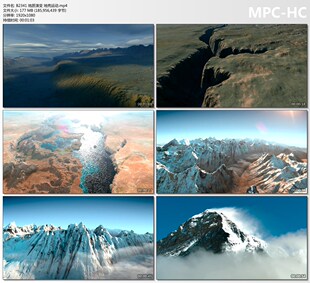 地质演变地壳运动变动海洋陆地山川演变地形地貌年代变化视频素材