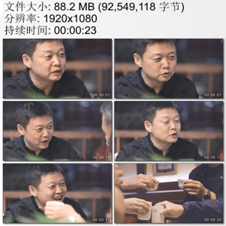 云南人干杯水水1好友相聚把酒言欢 高清实拍视频素材