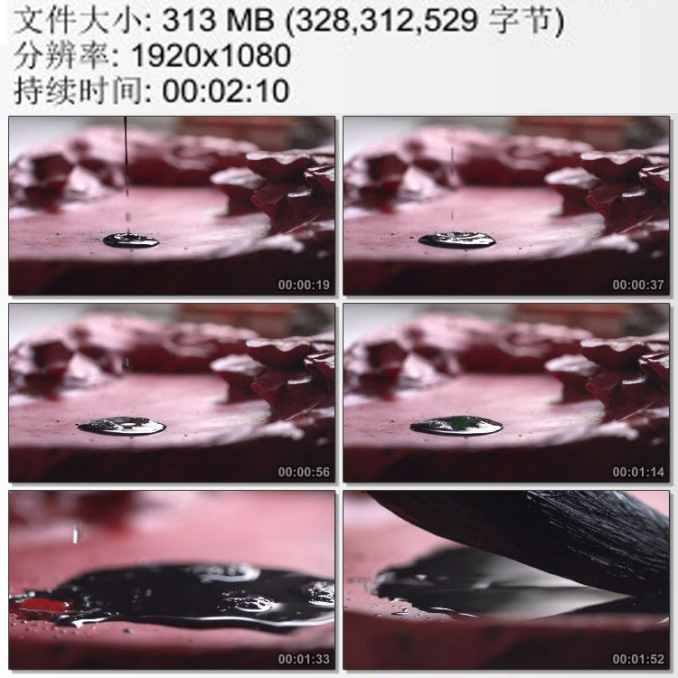 高速摄影升格拍摄视频 墨水滴落 墨滴特写 高清实拍视频素材