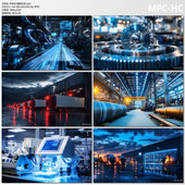 4K工厂科技工厂工业生产线HUD工业4.0自动化科研科技感视频素材