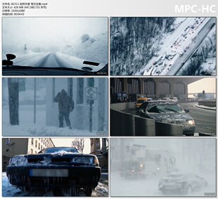 雪灾特大暴雪城市寒潮暴风雪出行救援天气景象自然灾害短视频素材