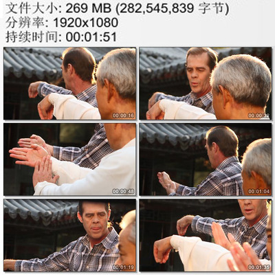 中国老拳师耐心教导老外学练太极拳中国功夫 高清实拍短视频素材