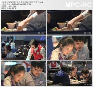 餐厅饭店 聚餐吃饭 小朋友下馆子 高清实拍视频素材