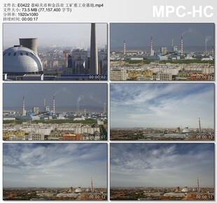 嘉峪关市和金昌市工矿重工业基地 实拍视频素材